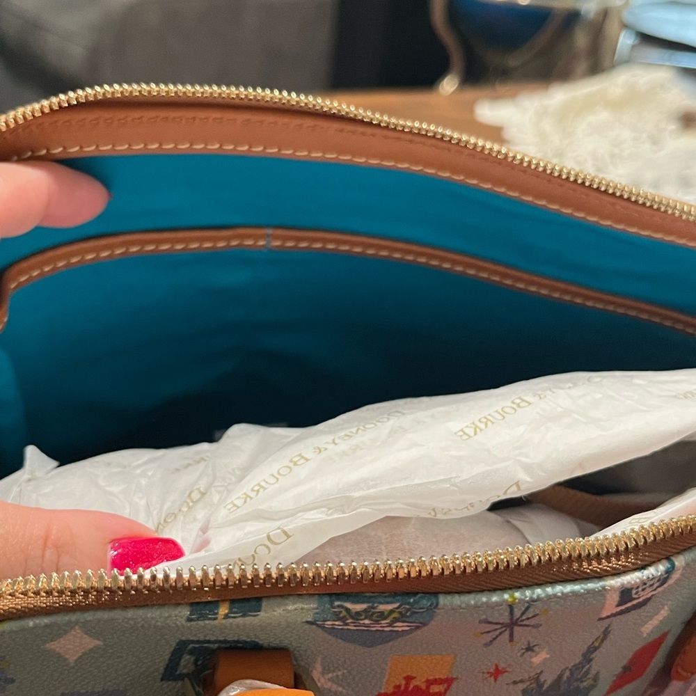 Disney Dooney and Bourke Fantasyland Zip Satchel - Picture 10 of 14